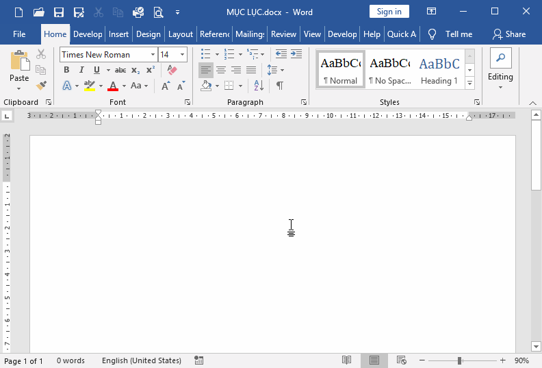 Hướng dẫn chi tiết tab giữa trong word