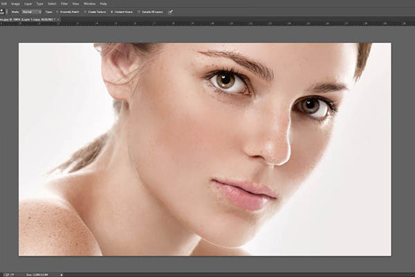 Kết quả làm mịn da bằng Photoshop