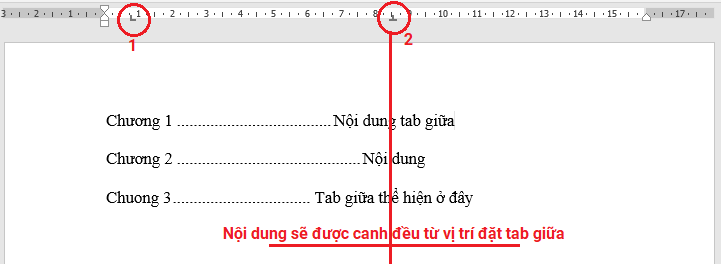cách dùng Tab giữa chi tiết