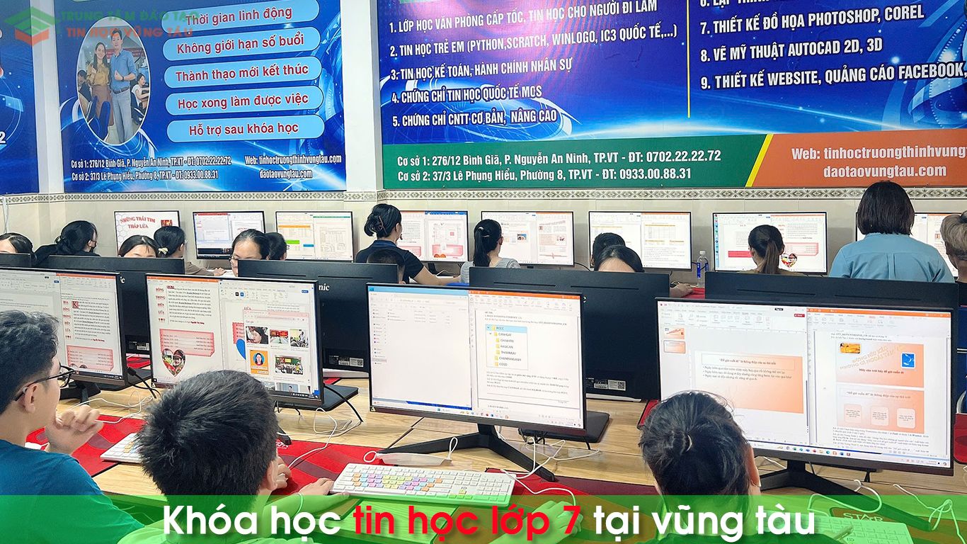 Lớp học tin học dành cho học sinh lớp 7 vũng tàu