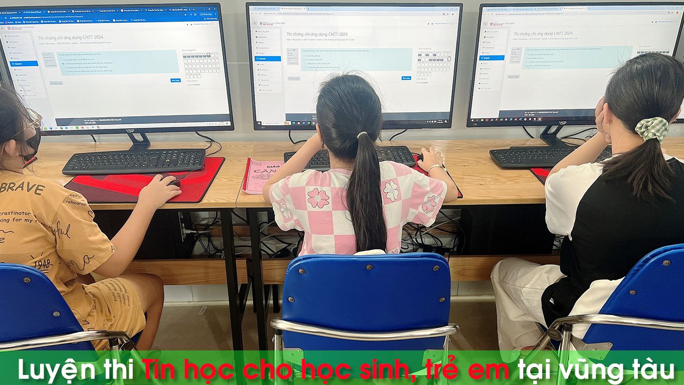 Luyện thi tin học cho trẻ em vũng tàu