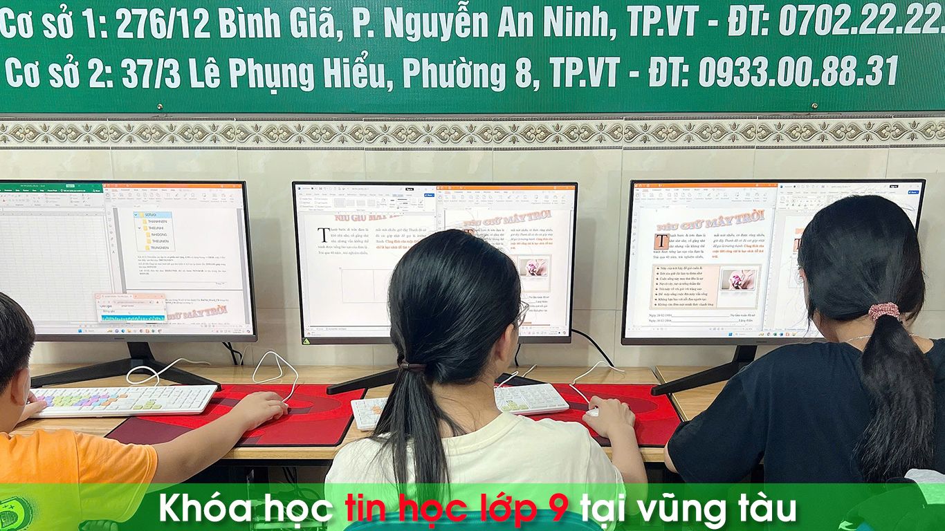 Tin học cho học sinh lớp 9 vũng tàu